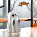 Halloween Ghost Figurine, Spooky Cute Ghost Ornaments for Home, Desk, Party Decor, Halloween Statue Indoor & Porch Decor (Cute Ghost)