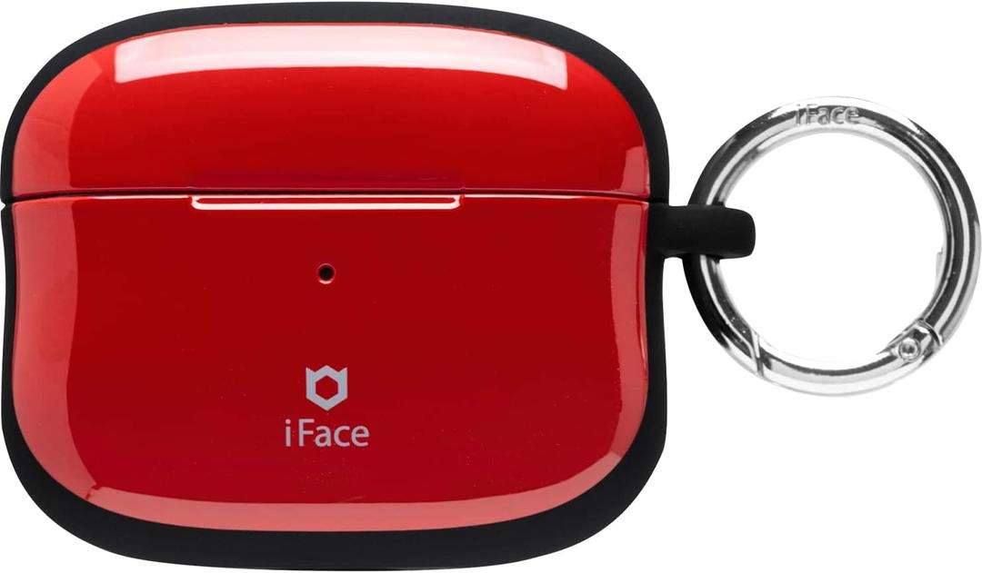 iFace First Class Case [Compatible with AirPods Pro]  Cute Shockproof Hybrid Dual Layer [Hard Cover + Bumper] Keychain Protective Case [Drop Tested]  Red