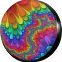 Foruidea Tie Dye Abstract Rainbow Color Spare Tire Cover Dust-Proof Wheel Tire Cover Fit Trailer, RV, SUV and Many Vehicle 17 Inch