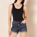 Amazon Essentials Women's Slim-Fit Ribbed Scoop Neck Tank Tops, Large