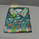 Ekouaer Women's Satin Silky Pajama Set 2 Piece Print PJs Soft Loungewear Button Down Sleepwear with Elastic Waist Long Pants (Small)