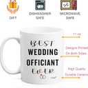 Best Wedding Officiant Ever Mug, Bride Groom Thank You Gifts for Women Men, Officiant Appreciation Present for Wedding Day from Couple, 11oz Ceramic Mug (white)