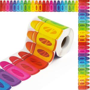 Bulletin Board Borders, 60 Feet Self Adhesive Confetti Scalloped Rolled Border Trim Crayon Colorful Decoration for Classroom Offices Wall Desks Windows Doors Back-to-School Decoration (T205)