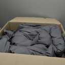 QUIETSEA Queen Bed in a Bag 7 Pieces Comforter Set Queen, Ruffle Shabby Chic Bedding Comforter Set Dark Grey Bed Set with Comforter, Pillowcases, Flat Sheet, Fitted Sheet and Pillow Shams