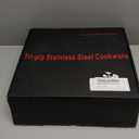 LOLYKITCH 6 Quarts Hybrid Non Stick Tri-Ply Stainless Steel Saut Pan with Lid,12 Inch Deep Frying Pan,Large Skillet,Induction Cooking Pan, Oven Safe and Detachable Handle.