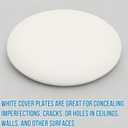 2Pcs CP3540 Ceiling Cover Plate, Round Electrical Box Cover for 3-1/2" to 4" Holes, Paintable White Plastic Hole Plates for Smoke Detector, Living Room & Office