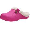 Beslip Classic Fur Lined Clogs Waterproof Winter Fuzzy Slippers for Women Men Indoor and Outdoor Indoor and Outdoor, Rose Pink Women Szie 7.5-8.5