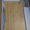 Amazer Standing Desk Converter, 22 inch Bamboo Small Sit Stand Up Desk Riser with Lap Desk Computer Desktop Desk Converter for Monitor and Laptop with Keyboard Tray (Natural)