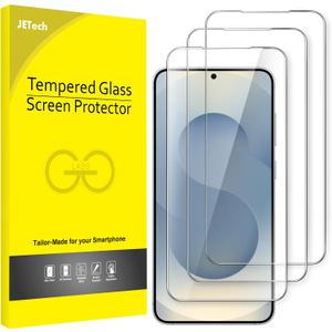 JETech Screen Protector for Samsung Galaxy S25 5G, Tempered Glass Film, Fingerprint ID Compatible, HD Clear, 3-Pack