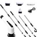 Electric Spin Scrubber Cleaning Brush: Cordless Power Shower Scrubber for Cleaning Bathroom Tub Tiles Car with Long Handle | Portable E Spin Bathtub Spinning Cleaner Scrub Brush Household Use Supplies