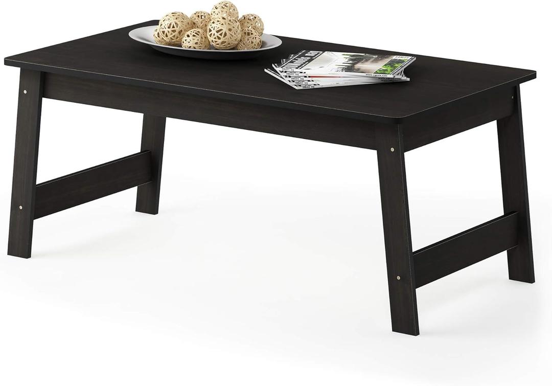 Furinno Beginning Coffee Table, Espresso, 36 inches, Straight Legs