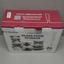 FineDine 24 Piece Premium Borosilicate Glass Meal Prep Containers Glass - Airtight Food Storage Containers with Lids, Hinged Locking Lid, BPA Free, For Meal Prep/Freezer/Oven (Grey)