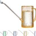 Long Spout Watering Can Indoor Plants, Small Watering Cans for House Plants, Flowers, Succulents 34oz (Brown)