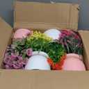 Cindeer 8 Pcs Large Artificial Potted Flowers Fake Potted Plants Plastic Faux Flowers for Home Decor Indoor Artificial Plants in Pots for Wedding Home Desk Tabletop Outdoor Office Kitchen (Romantic)