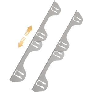 316 Stainless Steel Stove Gap Covers,2 Pack Stove Gap Filler,Range Trim Kit,Heat-Resistant Stove Gap Guard,Easy Retractable Length 13.8" to 27.5",Width 0.79",Silver