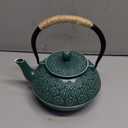 Sotya Cast Iron Teapot, 40oz/1200ml Japanese Tetsubin Tea Pot with Infuser for Loose Leaf and Tea Bags, Tea Kettle Coated with Enameled Interior for Stove Top, Dark Green