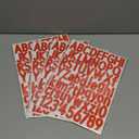 Letter Stickers, Alphabet Stickers, 10 Sheets Vinyl Letters Stickers, 1 Inch Self Adhesive Small Letter Number Stickers, Red Letter Decals for Mailbox, Window, DIY Crafts, Classroom Decor, Door, Car, Pack of 4