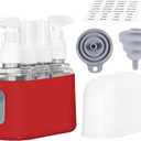 Bpluma Travel Bottles, Leak Proof Containers For Toiletries TSA Approved Airplane Accessories Kits For Liquid With Labels (Pack of 4 - Red)