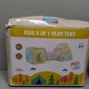 UTEX 3 in 1 Pop Up Play Tent with Tunnel, Ball Pit for Kids, Boys, Girls, Babies and Toddlers, Indoor/Outdoor Playhouse (3 in 1 with Square Tent)