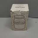 ANSQU Glass Jar with Wooden Lid and Spoon, 20.3oz Food Storage Containers Coffee Jar Coffee Grounds Container, Glass Food Storage Canister (1 Pack)