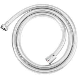 PNXKTXO 59 Inches Silicone Shower Hose Replacement Extension Shower Head Hose for Bathing, Pet Cleaning and Toilet (Silver) Pack of 3