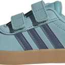 Adidas Baby VL Court 3.0 Hook & Loop Shoe (7 Toddler, Mint Ton/Preloved Ink/Silver Metallic)