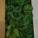 Felice Arts 12 Pack Green Roses Artificial Flowers with Stems Silk Roses for Vase Fake Flowers Bouquet for St Patricks Day Wedding Table Home Kitchen Party DIY Christmas Decor