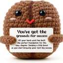 You Earned It Promotion Gift for Men Women, Well Done Keepsake for Coworker, Hard Work Pays Off Sentimental Present, Handmade Crochet Decor for Desk