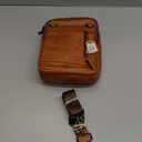 Hebetag Small Leather Sling Shoulder Bag Messenger Pack for Men Women Outdoor Travel Business