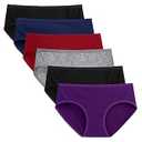 Womens Cotton Underwear Low Rise Briefs Breathable Ladies Hipster panties (XL)