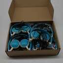 Bulk Headphones Headsets 10 Pack for Students Children Classroom KW-N10C Headphones Earbuds Wired School Cyan Headphones for Kids Computer