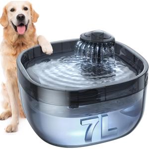 7L/1.8Gal Dog Water Fountain for Large Dog, FEELNEEDY Dog Water Bowl Dispenser Pet Water Fountain, Water Dispenser for Dogs with Ultra Quiet Pump for Multiple Pets with 3 Filters (FN-W05, Clear Blue) 7L/1.8Gal Dog Water Fountain for Large Dog, FEELNEEDY Dog Water Bowl Dispenser Pet Water Fountain, Water Dispenser for Dogs with Ultra Quiet Pump for Multiple Pets with 3 Filters (FN-W05, Clear Blue)