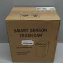 kaylowe Automatic Bathroom Trash Can Touchless 2.6 Gallon Garbage Cans with Lid Small Slim Motion Sensor Smart Trash Bin for Kitchen, Bedroom, Office, Living Room, Black (Battery-Black-1)