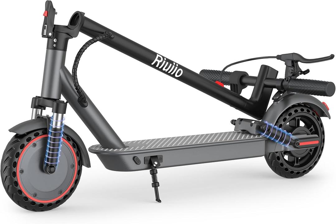 Electric Scooter for Adults - 19/28 MPH, 21/34-Mile, Dual Suspension, 8.5" /10" Tires, 350W/ 600W Motor, UL2272 Certified Foldable Commuting E-Scooter with App Control (Optional Seat)