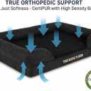 The Dogs Bed Orthopedic Memory Foam Dog Bed with Bolsters for Medium Dogs, Waterproof Washable Cover, Anti-Slip Base, Calming Surface CertiPUR-Certified Foam, Plush Fabric, Black Plush, Medium