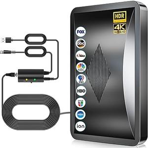 2025 Upgraded Indoor TV Antenna, 2800+ Miles Range Digital Antenna for Smart TV Indoor/Outdoor for Local Channels, HDTV Antenna with Amplifier Signal Booster 4k 8k- 38FT Coaxial Cable