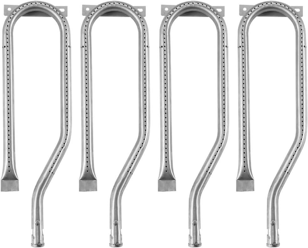 Gas Grill Burner Replacement for Jenn-air Grill Parts 720-0337, 730-0337, 720-0339, 730-0511, 730-0512, 740-0141, Members Mark 720-0586, 15 13/16 inch Stainless Steel Curved Burner, Set of 4, KB867