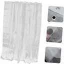 MOBUTOFU PEVA Waterproof Shower Curtain 180X180Cm with Rustproof Metal Grommets and 3 Magnetic Weights Bathroom Bathtub Curtain for Home Shower Partition