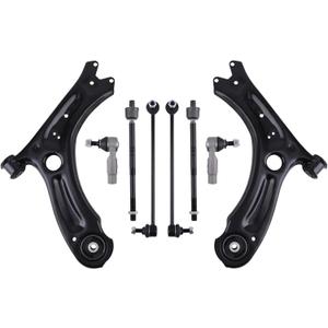 maXpeedingrods 8Pc Suspension Kit for Volkswagen Jetta 2011-2018, 2 Front Lower Control Arms 2 Sway Bar Links 4 Outer & Inner Tie Rods