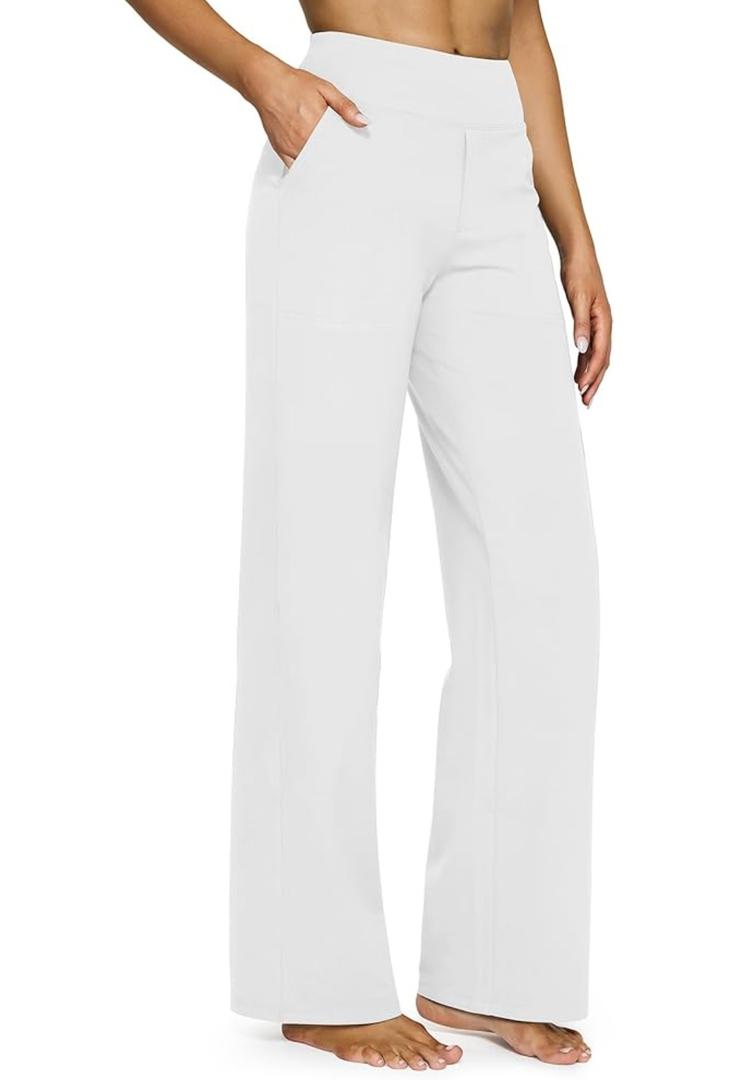 G4Free Yoga Pants Women Wide Leg Pants with Pockets High Waist Stretch Dress Casual Sweatpants Petite/Regular/Tall, 12