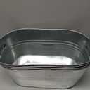 OBTANIM 4 Pack 4 Gallon Galvanized Ice Buckets Metal Champagne Drink Cooler Storage Ice Tub with Carry Handles for Beer Cocktails Wine Beverage Home Parties Bar Cooling Supplies