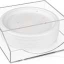 Paper Plate Dispenser, 8/9/10 Inch Wall Mounted Acrylic Paper Plate Holder Under Cabinet, Easy Access Vertical Plate Organizer for Kitchen Counter, Fits Round and Square Paper Plates