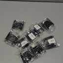 JQK 1/2 Inch Overlay Cabinet Door Hinges Black, 20 Pack 10 Pairs Flush Face Mount Cupboard Self-Closing Kitchen Cabinet Hinges with Door Bumper, CH200-BK-P20