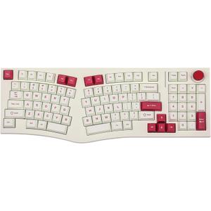 Feker Alice98 Ergonomic 98 Keys Custom Mechanical Keyboard, VIA Programmable, USB-C Wired Gaming Keyboard, Hot Swappable, 5 Layer Paddings, Control Knob, NKRO, RGB for Win/Mac (Beige)