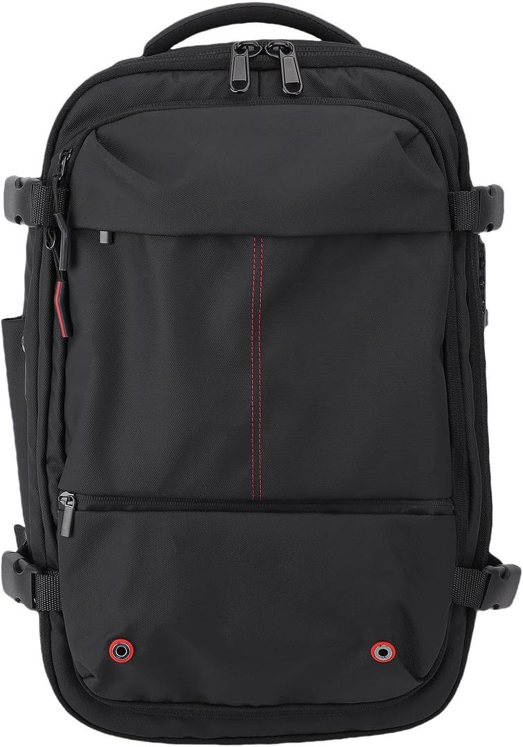 SIXRUN Expandable Vacuum Compression Backpack, Water proof 60L with Air Pump TSA Lock Carry On for 17 inch Laptop for Travel