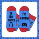 Gamer Gifts for Men, Gaming Socks for Boys, Gamer Crazy Socks for Teens, Christmas Stocking Stuffers, and Novelty Xmas Gifts for Boyfriend Husband