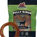 Redbarn Pet Products All-Natural 4" Bully Stick Rings for Dogs - Premium Grain-Free & Rawhide-Free Single Ingredient Long Lasting Low Odor Dental Treat for Chewers - 3 Count