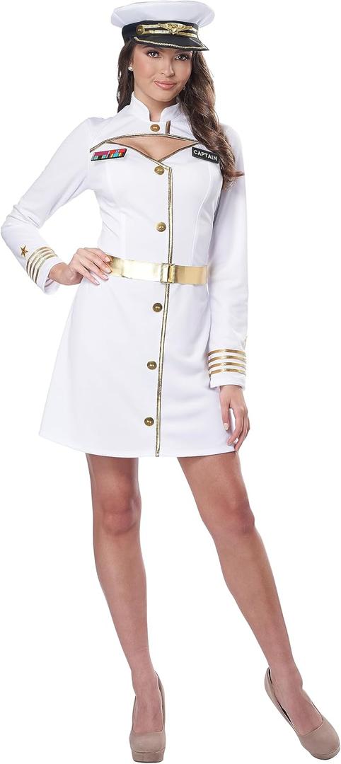 California Costumes womens Navy Captain Or Adult (Medium, White)