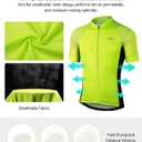INBIKE Men's Cycling Jersey 3 Rear Pockets Moisture Wicking Short Sleeve Quick Dry Reflective Biking Shirts, S