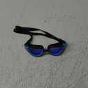 OMID Kids Swim Goggles, P2mini Polarized Swimming Goggles Comfortable for Age 6-14 (A0-mirrored Blue Lens Blackblue Frame)